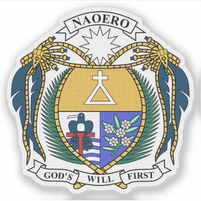 Wappen der Republik Nauru Aufkleber (Vorderseite)