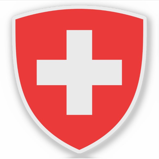 Wappen der Schweiz Aufkleber (Vorderseite)