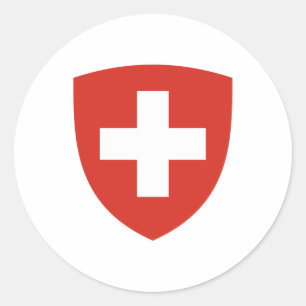 Wappen der Schweiz Runder Aufkleber
