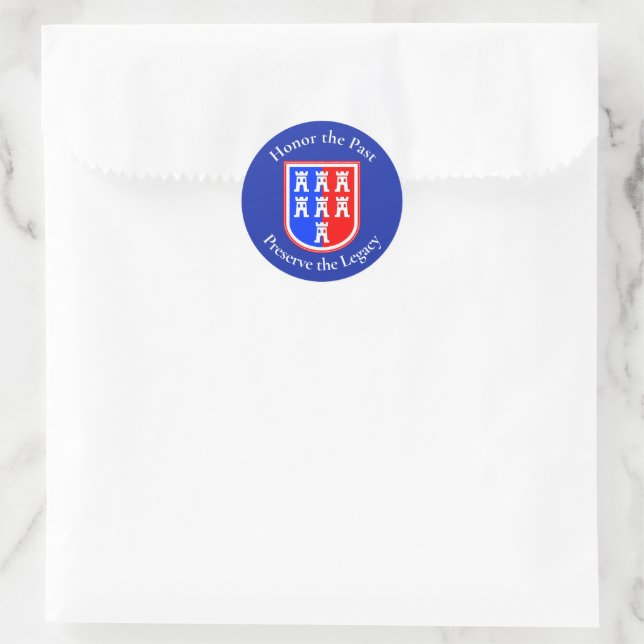 Wappen der Siebenbürger Sachsen Runder Aufkleber (Tasche)
