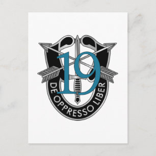 Wappen der Spezialeinheiten der 19. Postkarte