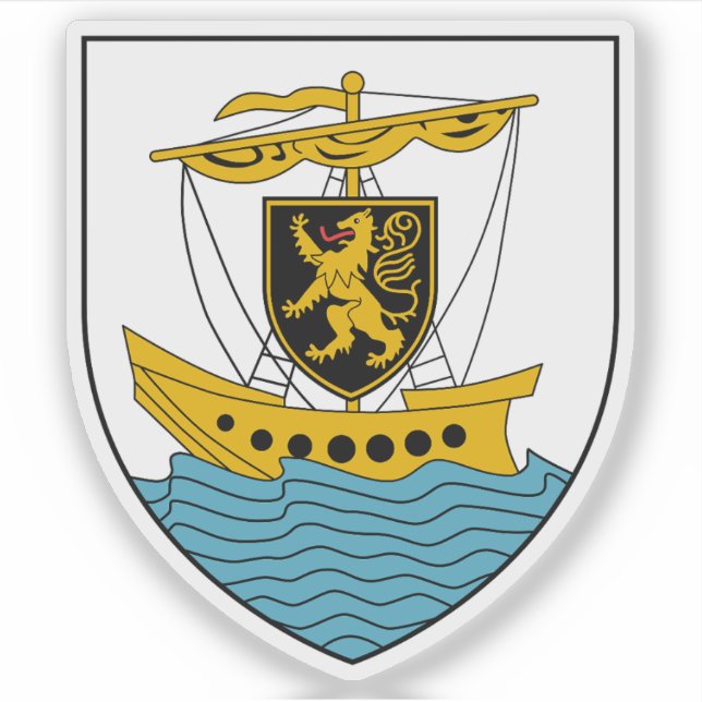 Wappen der Stadt Galway Aufkleber (Vorderseite)
