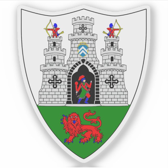 Wappen der Stadt Kilkenny Aufkleber (Vorderseite)