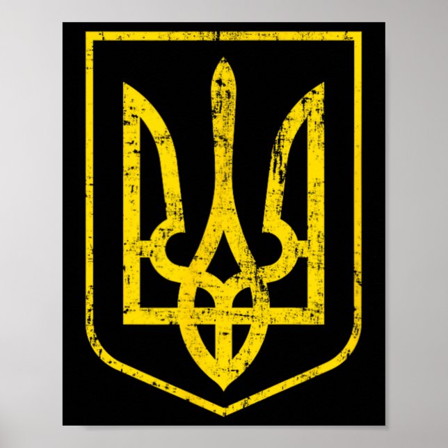 Wappen der Ukraine 4  Poster (Vorne)