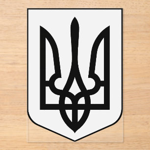 Wappen der Ukraine Acryleinladungen