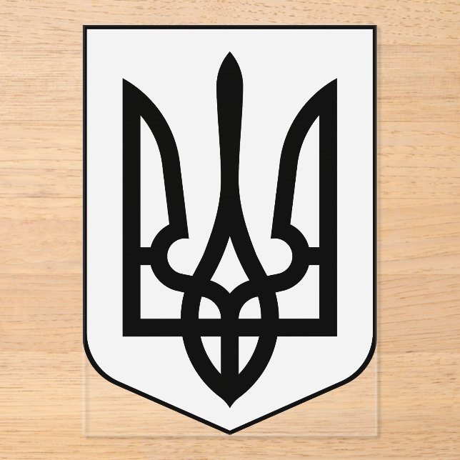 Wappen der Ukraine Acryleinladungen (Vorderseite)