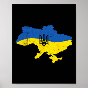 Wappen der Ukraine Armee Trident Symbol ukrainisch Poster