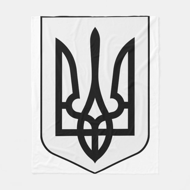 Wappen der Ukraine Fleecedecke (Vorderseite)