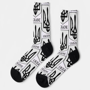Wappen der Ukraine in minimalistischer Kunst Socken