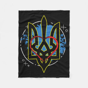 Wappen der Ukraine Kosaken Ukrainisch Fleecedecke