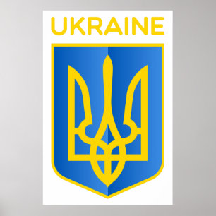 Wappen der Ukraine Poster