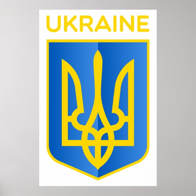 Wappen der Ukraine Poster (Vorne)