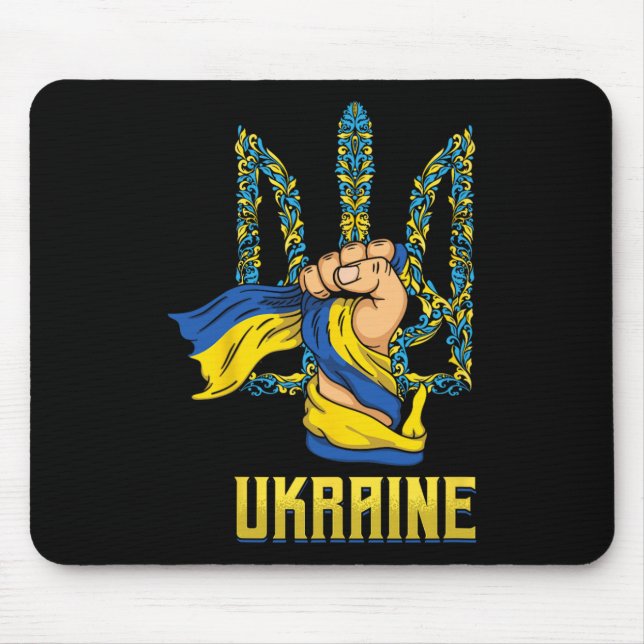 Wappen der Ukraine Stolz Ukrainisch  Mousepad (Vorne)