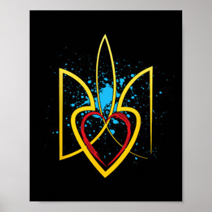 Wappen der Ukraine Ukrainisch Kiew Heimatland Poster
