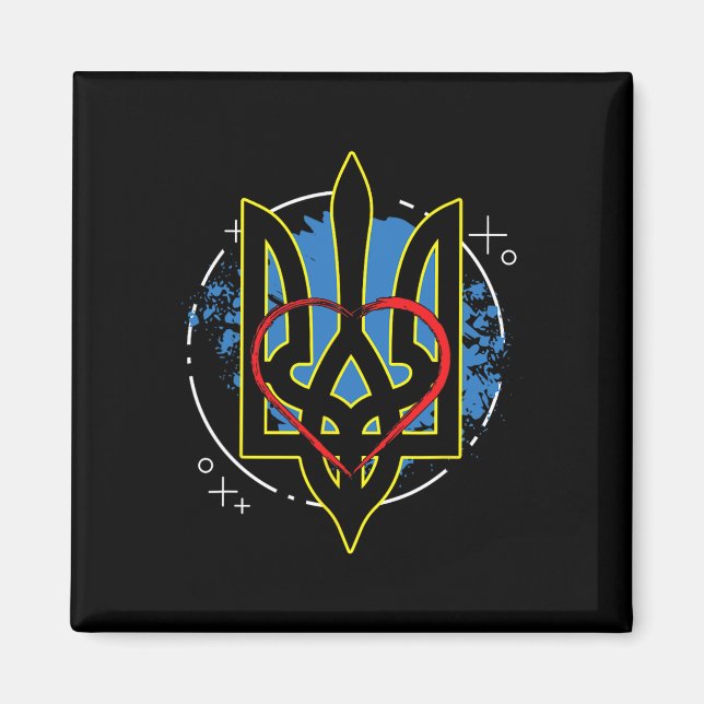 Wappen der Ukraine Ukrainischer Kosake  Magnet (Vorne)