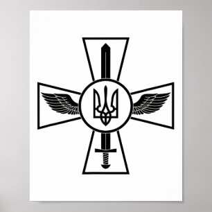 Wappen der ukrainischen Luftwaffe Ukraine Streitkr Poster