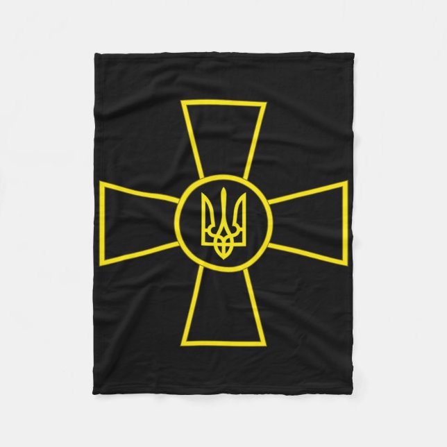 Wappen der ukrainischen Streitkräfte Ukrainische A Fleecedecke (Vorderseite)