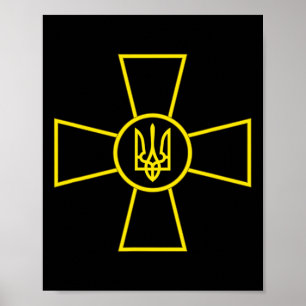 Wappen der ukrainischen Streitkräfte Ukrainische A Poster