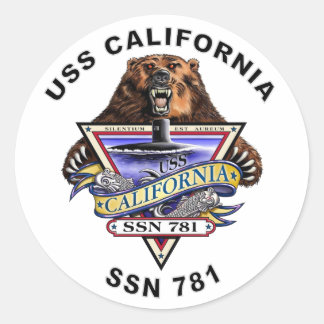 WAPPEN der USS California SSN 781 Runder Aufkleber