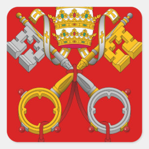 Wappen der Vatikanstadt Quadratischer Aufkleber