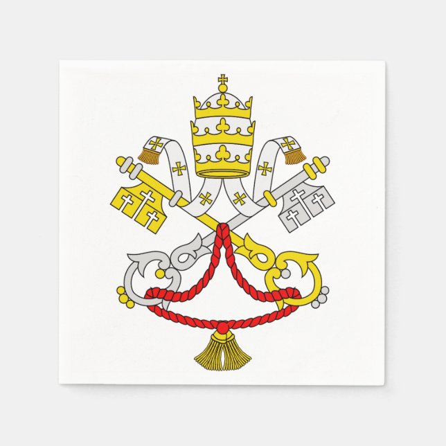 Wappen der Vatikanstadt Serviette (Vorderseite)