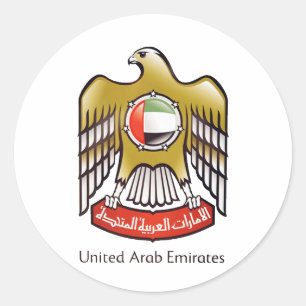 Wappen der Vereinigten Arabischen Emirate Runder Aufkleber