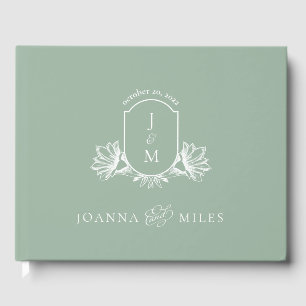 Wappen der Vintagen botanischen Blutkörperchen Gästebuch