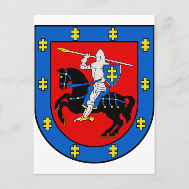 Wappen des Bezirks Vilnius Postkarte (Vorderseite)