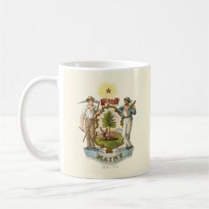 Wappen des Bundesstaates Maine (1870er Jahre) Kaffeetasse