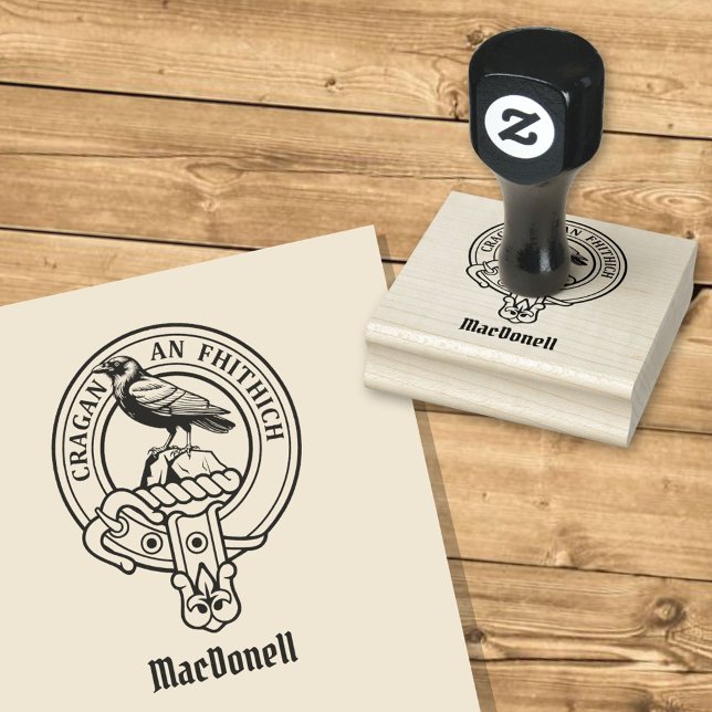 Wappen des Clan MacDonell of Glengarry Gummistempel (Von Creator hochgeladen)
