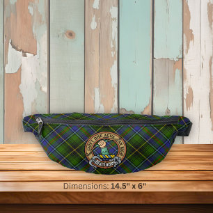 Wappen des Clan MacInnes über Tartan Bauchtasche