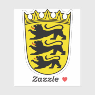 Wappen des deutschen Bundeslandes Baden-Württember Aufkleber