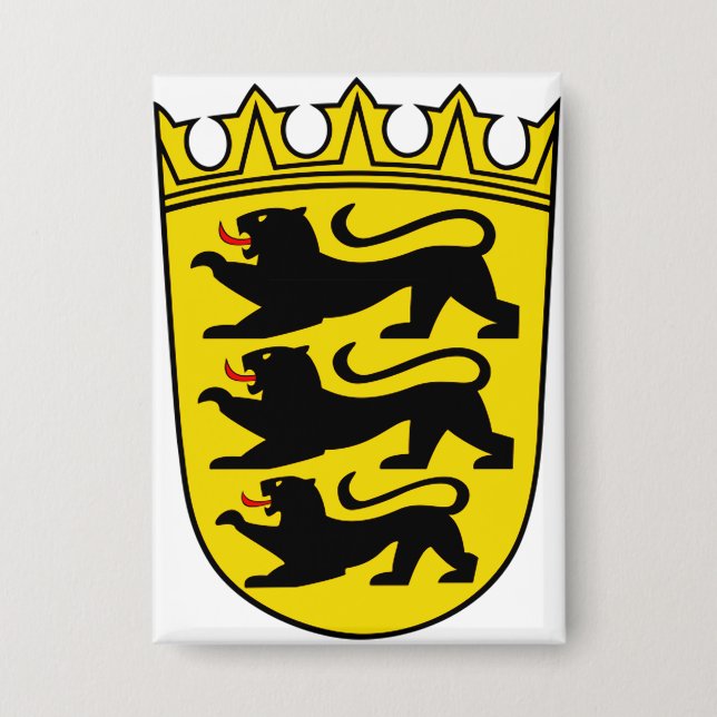 Wappen des deutschen Staat Baden-Württemberg Button (Vorderseite)