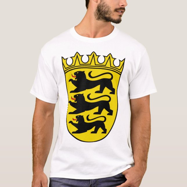 Wappen des deutschen Staat Baden-Württemberg T-Shirt (Vorderseite)