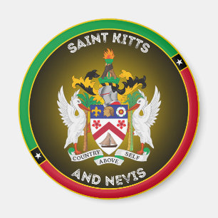 Wappen des Erbes von Saint Kitts & Nevis Magnet