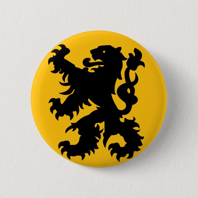 Wappen des flämischen Löwen Button (Vorderseite)
