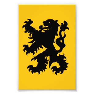 Wappen des flämischen Löwen Fotodruck
