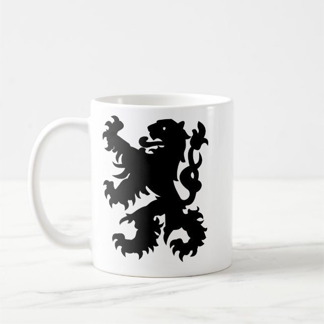 Wappen des flämischen Löwen Kaffeetasse (Links)