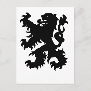 Wappen des flämischen Löwen Postkarte