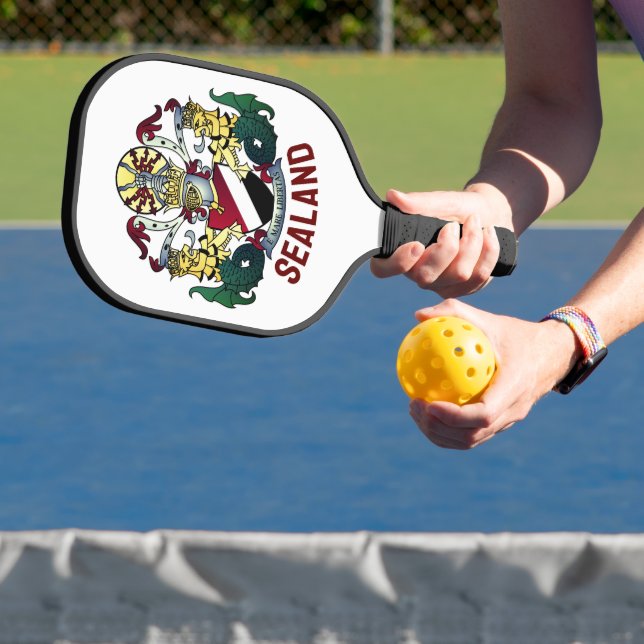 Wappen des Fürstentums Seeland Pickleball Schläger (InSitu)