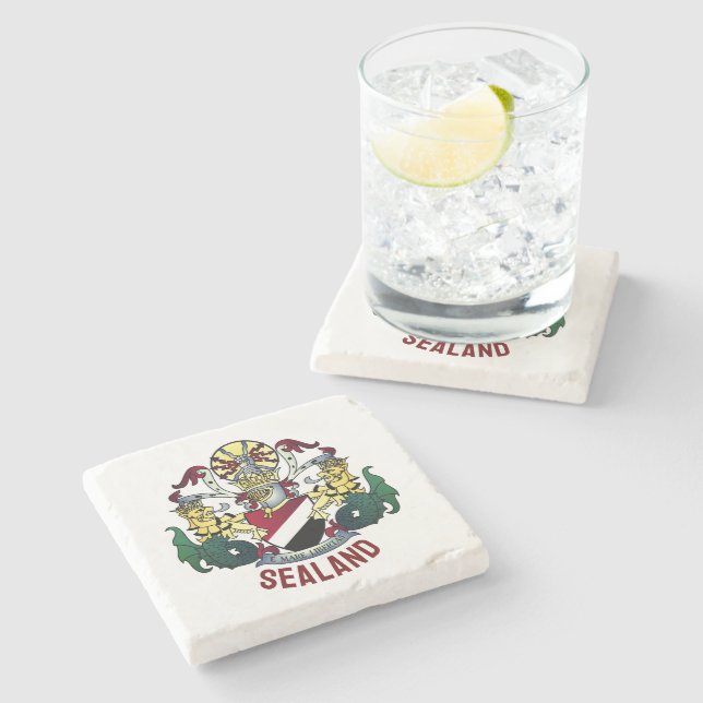 Wappen des Fürstentums Seeland Steinuntersetzer (Seitenansicht)