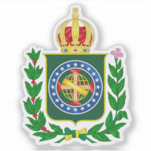 Wappen des Imperiums von Brasilien (1853-1889) Aufkleber