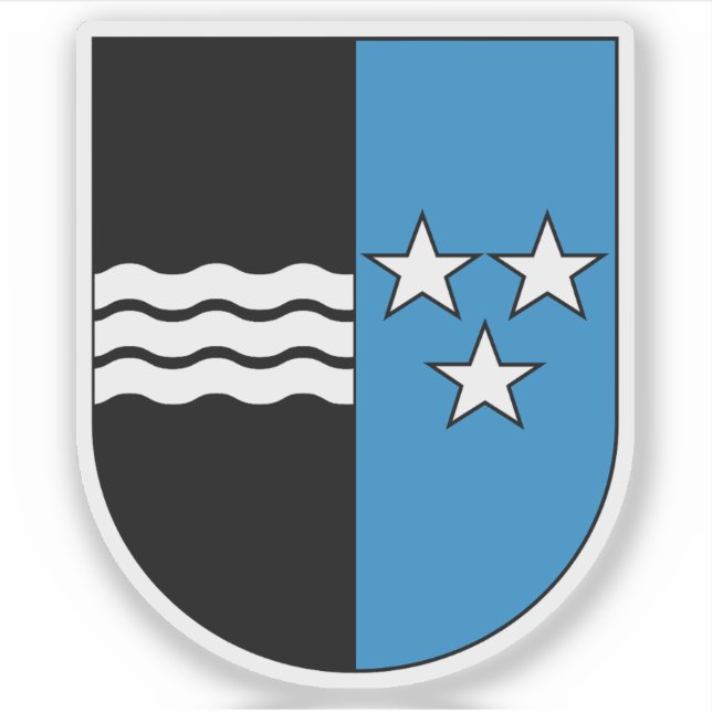 Wappen des Kantons Aargau, Schweiz Aufkleber (Vorderseite)