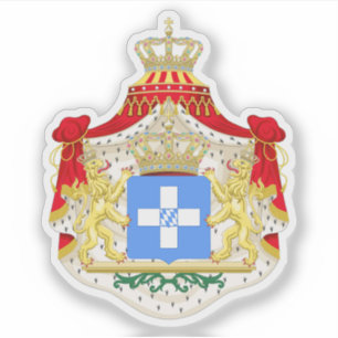 Wappen des Königreichs Griechenland (1832-1862) Aufkleber