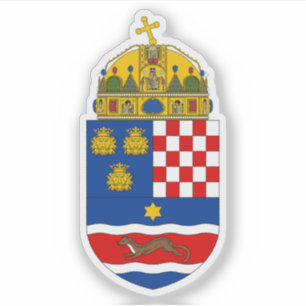 Wappen des Königreichs Kroatien-Slawonien Aufkleber