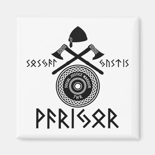 Wappen des Kriegers für soziale Gerechtigkeit Magnet (Vorne)