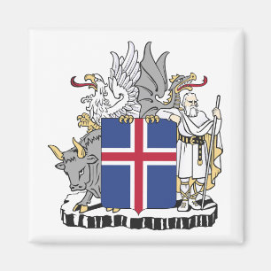 Wappen des Landes Island Symbol Emblem Flagge Magnet