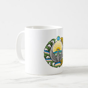 Wappen des Landes Usbekistan Symbol Emblem Flagge Kaffeetasse