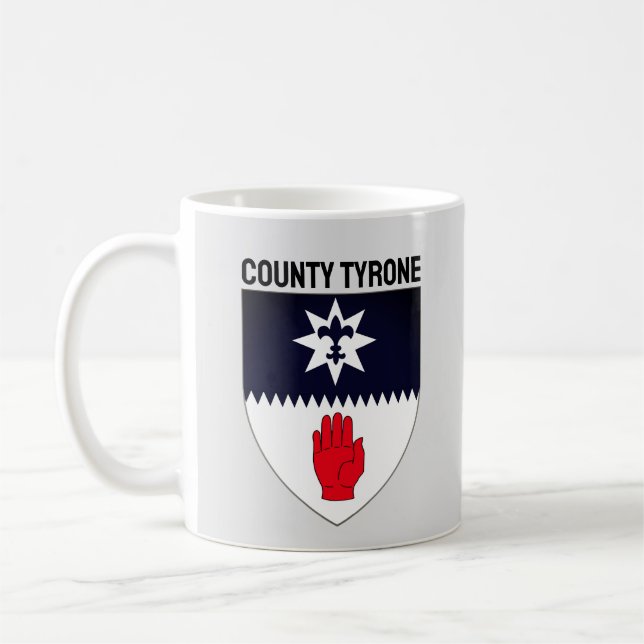 Wappen des Landkreises Tyrone, Nordirland Kaffeetasse (Links)