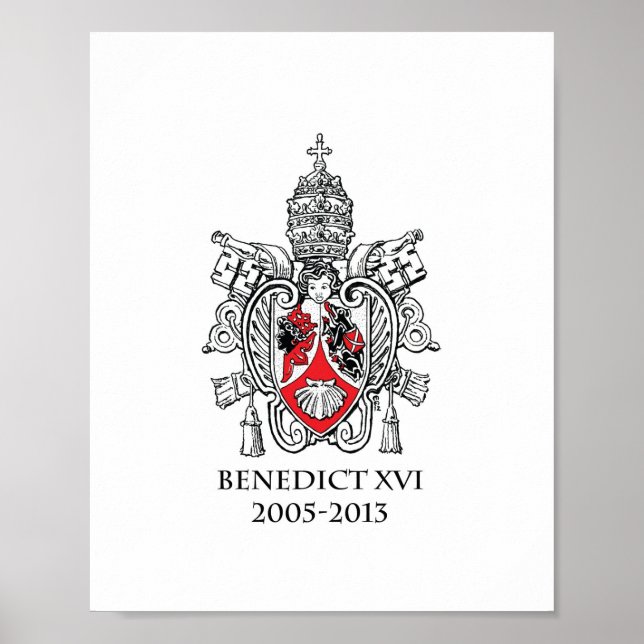 Wappen des Papstes Benedikt XVI. Print Poster (Vorne)